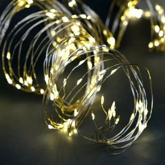 Занавес-роса 2.8×3 м. на крючках, пульт, IP20, серебристая нить, 300 теплых белых LED, 8 режимов, USB, Luazon Lighting (4814717)