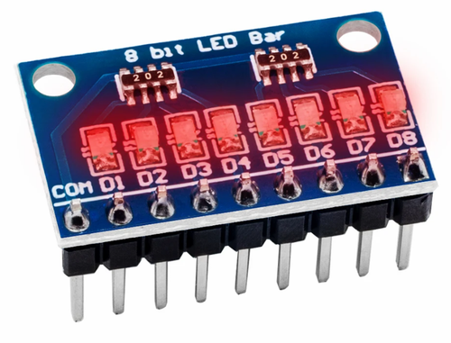 Светодиодный индикаторный модуль 8 bit LED Bar [DM41A08] синий/красный