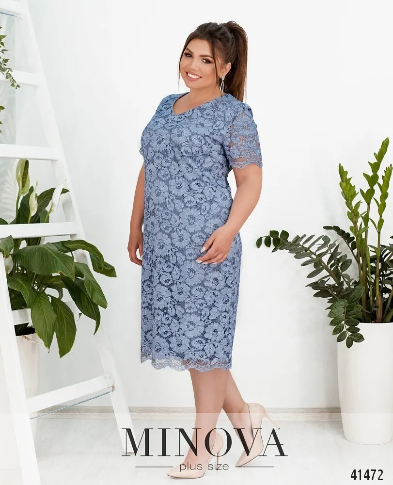 Платье 159-голубой Minova