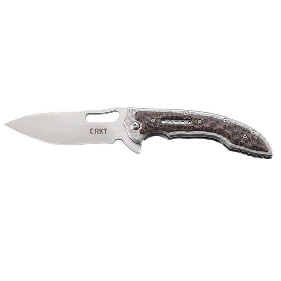 Складной нож CRKT 5470 Fossil c клинком из стали 8Cr13MoV, рукоять G10 / Stainless Steel