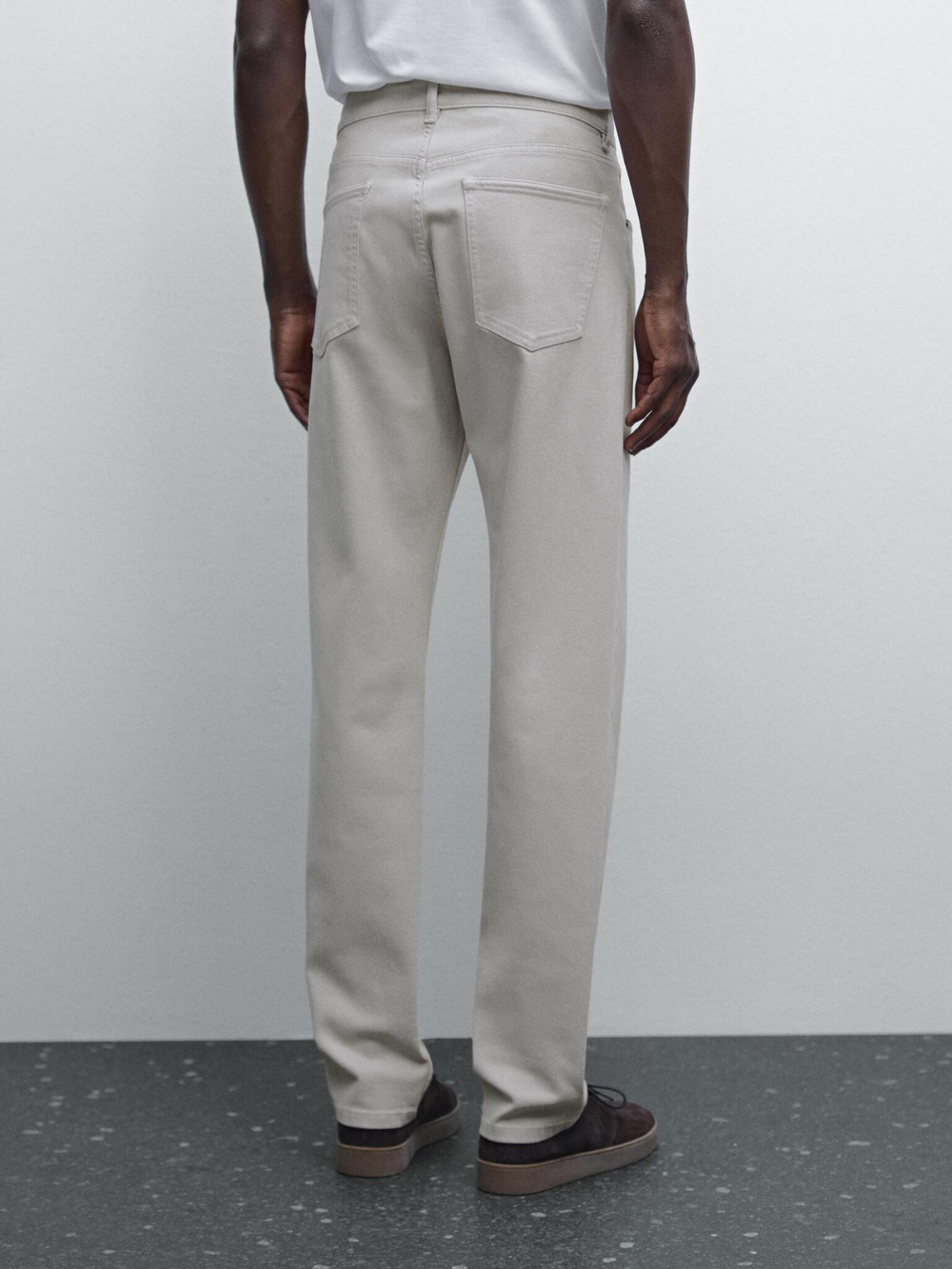 Massimo Dutti Джинсы Slim Fit, серо-бежевый