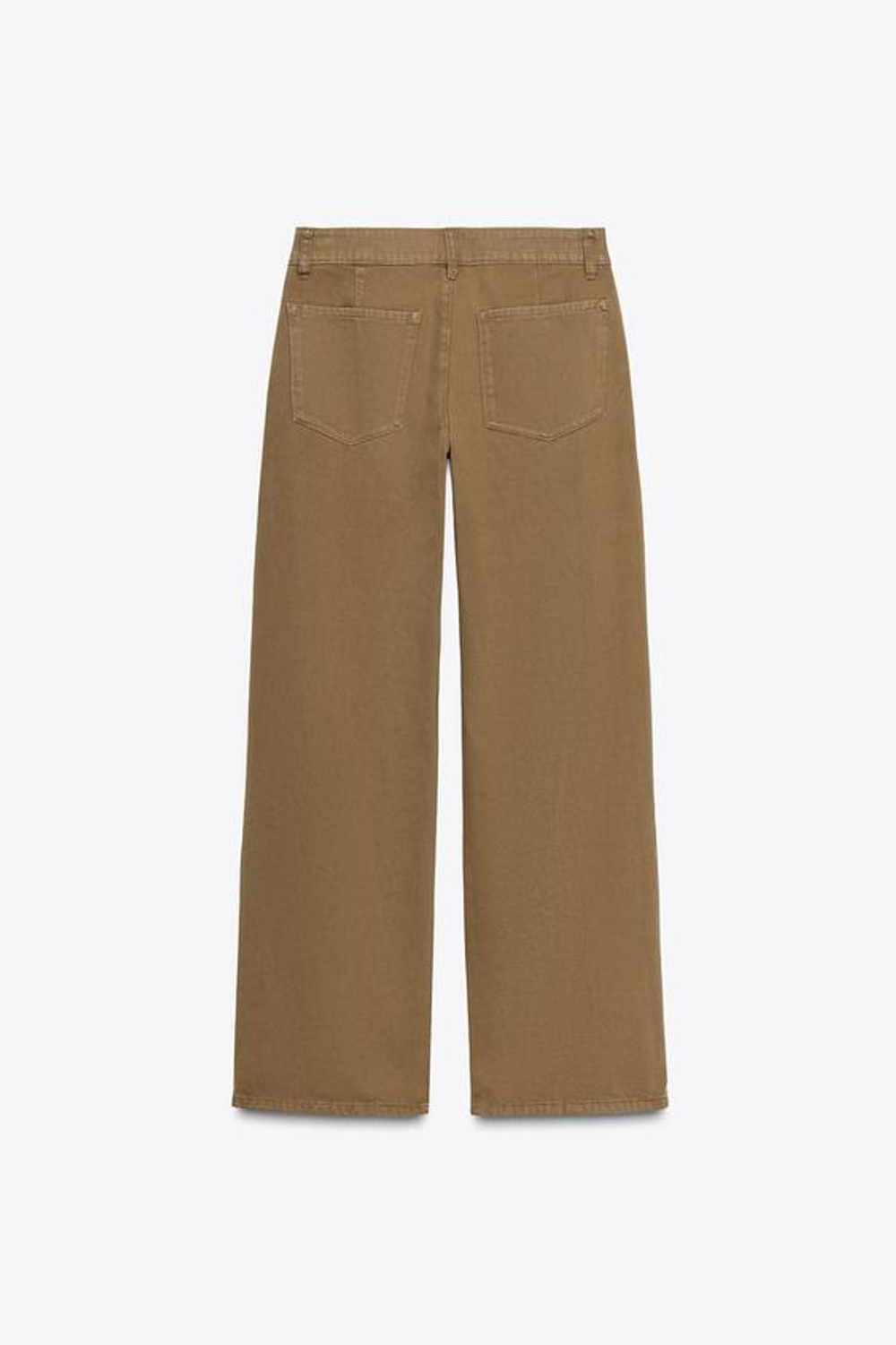 ZARA БРЮКИ ЧИНОС С НИЗКОЙ ПОСАДКОЙ, КОРИЧНЕВЫЙ