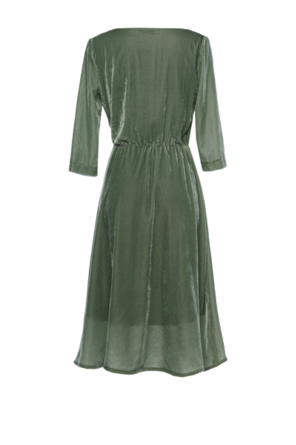 Бархатное платье на резинке по талии 40-18FW