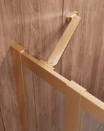 Душевой уголок Cezares MOLVENO-AH-21-90+20-C-BORO-IV, 110х90х195, профиль брашированное золото, прозрачное стекло