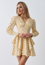 Платье-корсет желтое