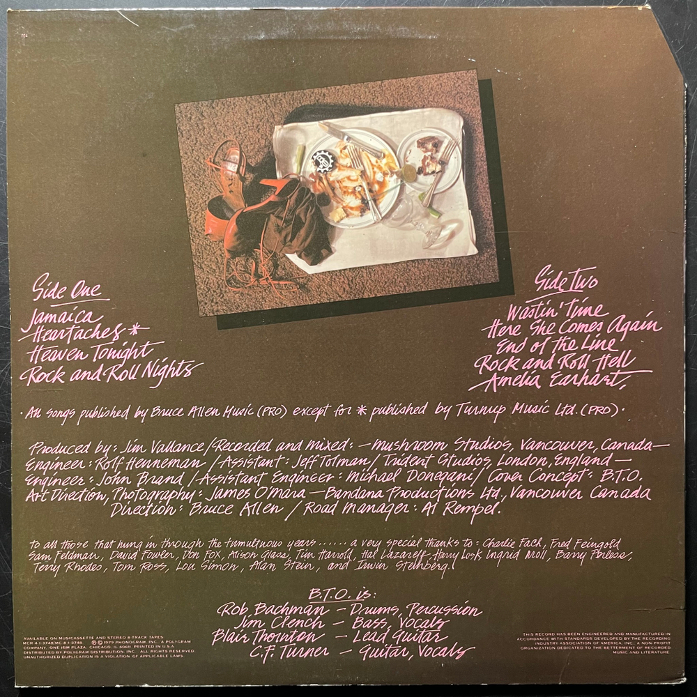 BTO ‎– Rock N' Roll Nights (США 1979г.)