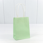 Пакет подарочный 12х15х6см (Зеленый, Крафт)