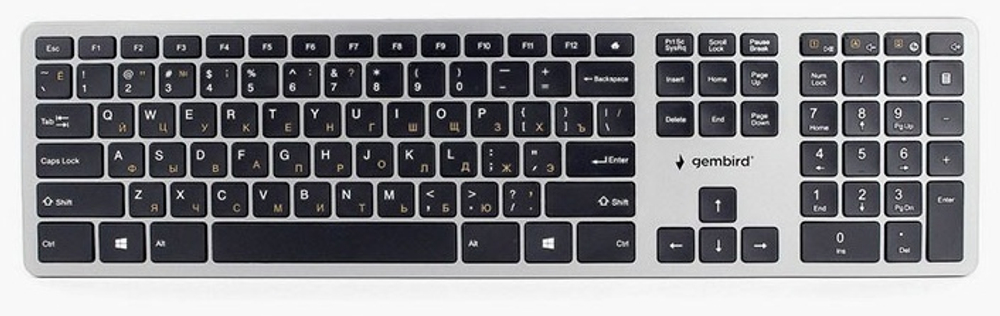 КЛАВИАТУРА GEMBIRD KBW-3, WIRELESS, 2AAA, GRAY