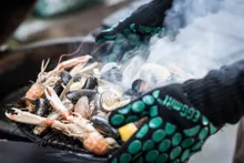 Сковорода чугунная планча, двусторонняя, 27 см, для грилей Big Green Egg M, S, MiniMax