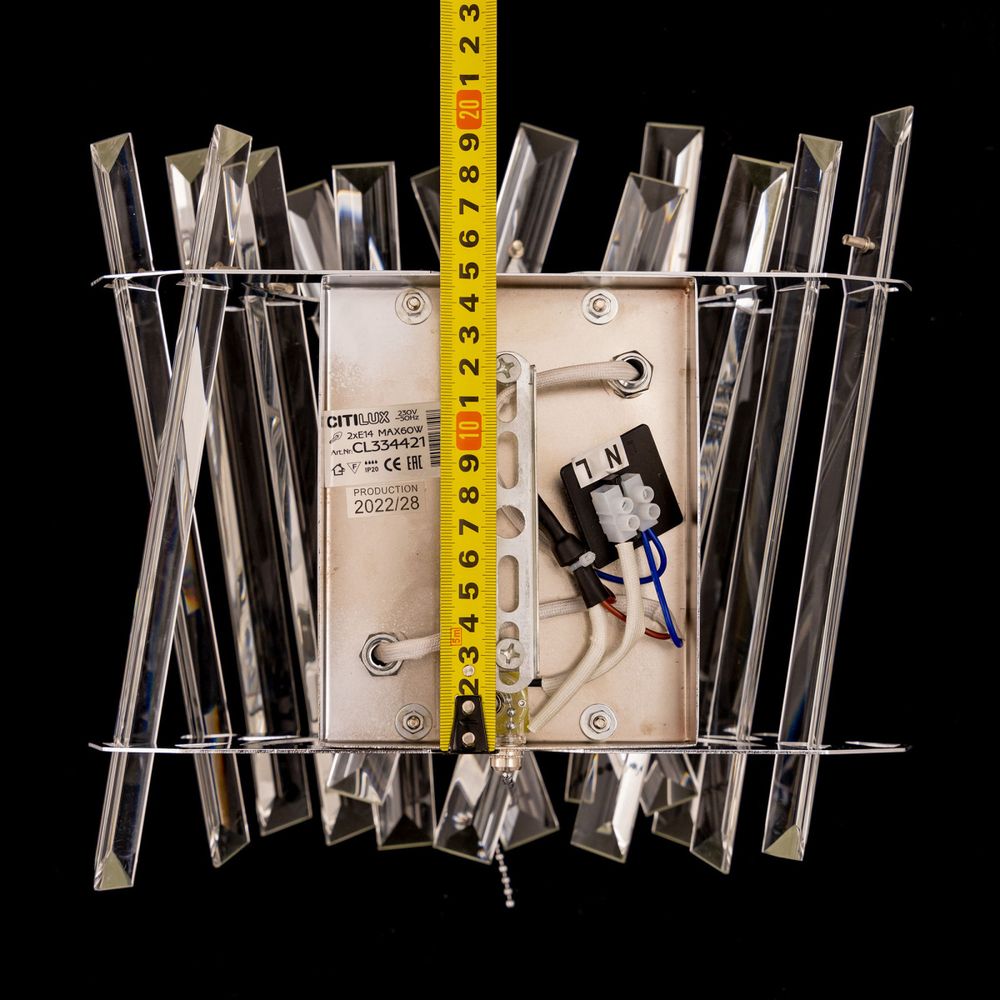 Citilux Ингвар CL334421 Бра хрустальное с выключателем Хром