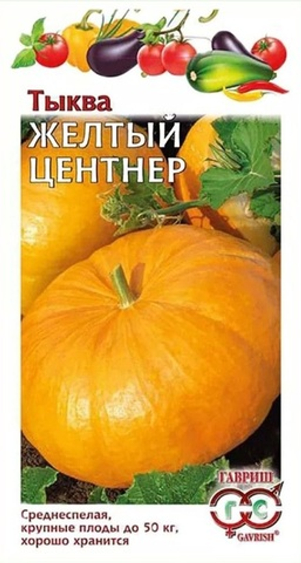 Тыква ЖЕЛТЫЙ ЦЕНТНЕР цв.пак. 2гр. Гавриш