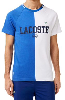 Теннисная футболка Lacoste Sport x Daniil Medvedev Ultra-Dry Tennis - blue/white