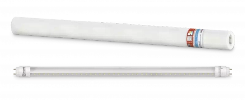 Лампа сд LED-T8R-П-PRO 10Вт 230В G13R 6500К ХОЛОДНЫЙ 1000Лм 600мм прозр.повор.IN HOME