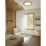 7640/AL BASICA SN 169 Светильник пластик/корич. под дер. LED 18Вт 4000K D295 IP43 RUX WOOD