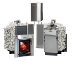 Дровяная печь для бани ЕРМАК 20 ПРЕМИУМ (Нерж.)