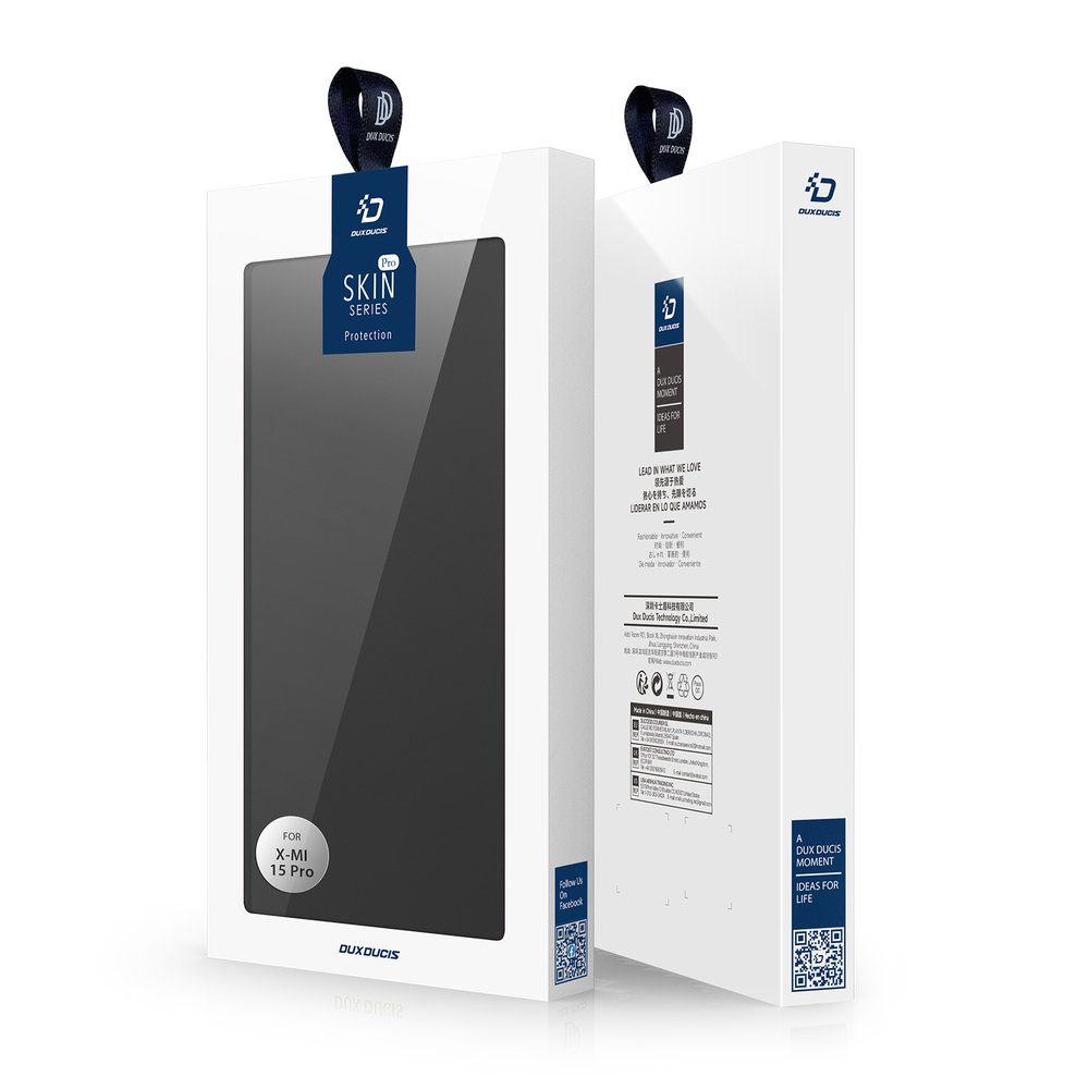 Чехол книжка из PU кожи черного цвета от Dux Ducis для смартфона Xiaomi 15 Pro, серия Skin Pro Series Case