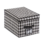 Короб для хранения "Пепита", Д400 Ш300 В250, черно-белый