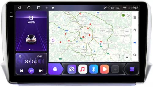 Магнитола для Peugeot 208/2008 2013-2019 - Kuberg OL-1964 QLed+2K, Android 12, Быстрая, CarPlay, 4G SIM-слот
