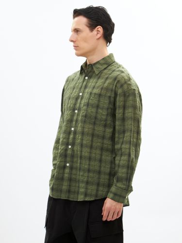 Зеленая хлопковая рубашка в клетку BLUE LABEL