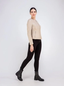 Кожаная куртка демисезонная на молнии