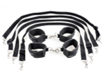 Набор для бондажа Cuff And Tether Set (Цвет: черный)