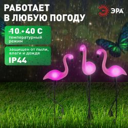 ERADF008-06 ЭРА Садовый светильник на солнечной батарее, пластик, 3 шт. 52.5 см | Садовые декоративные светильники