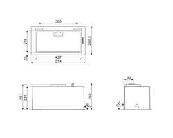 Встраиваемая вытяжка Smeg KSG52HPE