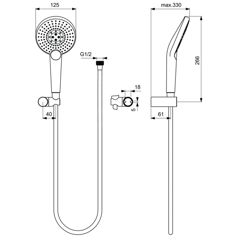 Комплект Ideal Standard IDEALRAIN EVO JET B1765AA для душа