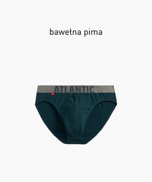 Мужские трусы слипы спорт  Atlantic MP-1574, Pima cotton, темно-зеленый