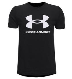 Футболка для мальчика теннисная Under Armour Sportstyle Logo SS - черный
