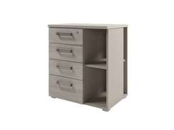 Тумба приставная 4 ящика 672x460x750 D-222  Акация Морава/Кашемир серый