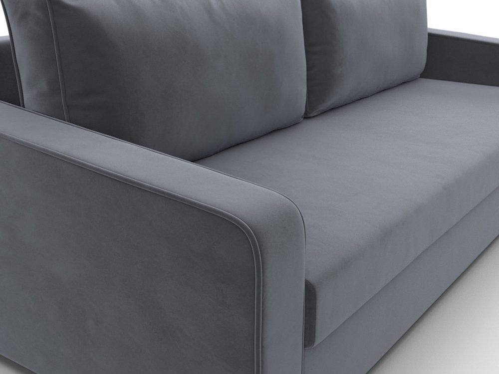 Диван прямой Лига-009 ВЕЛЮР Серый