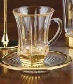 Чайная пара MACASSAR TEA PAIRЧайная пара 6 Cre Art Прозрачный / Золотой