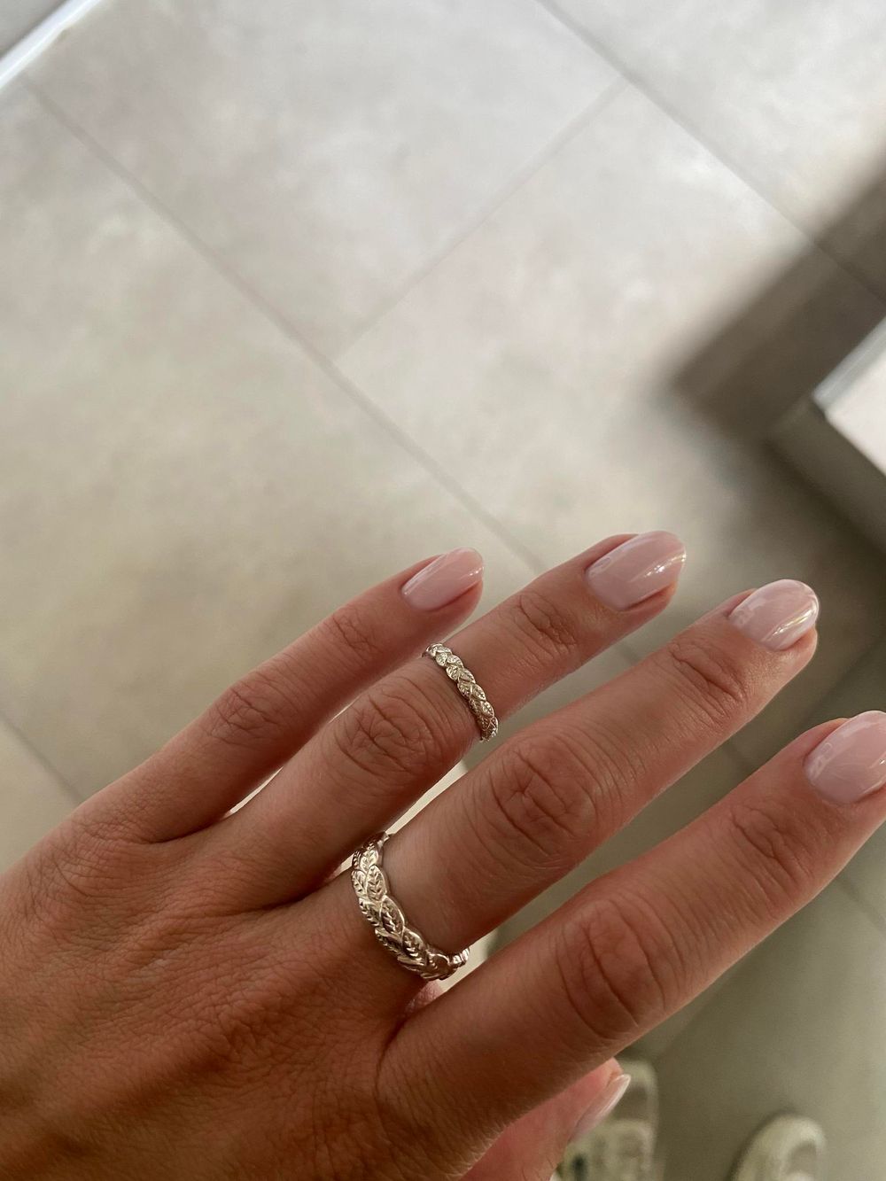 Кольцо фаланговое лавровая веточка Diadema mini (прямое)