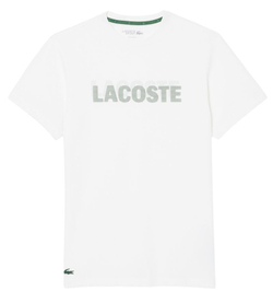 Мужская теннисная футболка Lacoste Ultra Graphic Print Sport - white/green