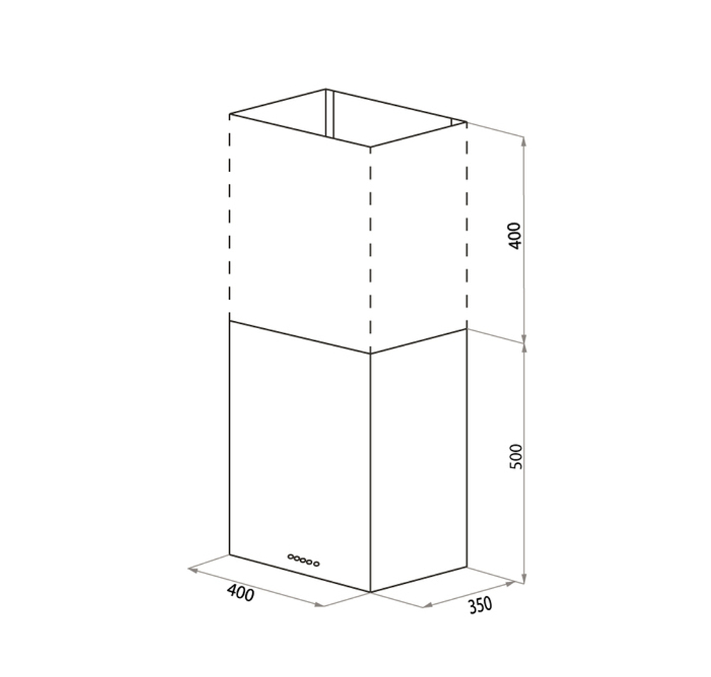 Дизайнерская пристенная вытяжка Meferi ROOMBOX40BK COMFORT фото 14