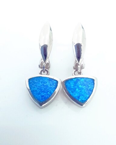 Серьги Эстерелла, серебро 925*, родирование, опал синтетический/Ф