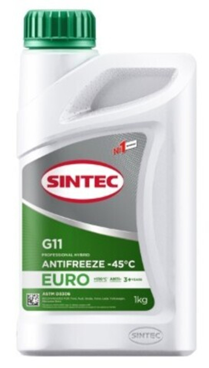 Антифриз Sintec Euro зеленый G11 (-45) 1 кг