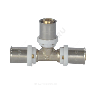 Тройник МП латунь никель пресс Дн 20 ГОСТ 32415-2013 8009 Aquasfera 8009-02