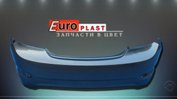 Бампер задний серый на Hyundai Solaris 2010-2014 седан