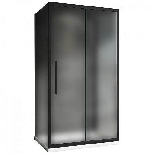 Душевой уголок ABBER Schwarzer Diamant AG30120BMH-S70BM-S70BM 120х70 стекло матовое/профиль черный