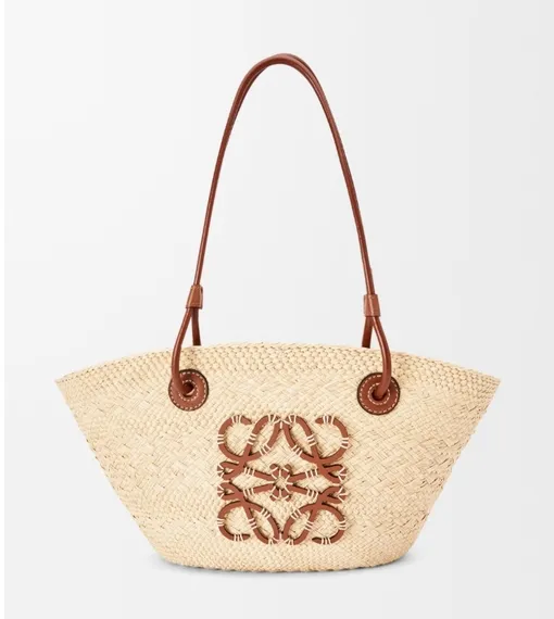 Сумка LOEWE Anagram из пальмы ирака и кожи