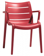 Кресло пластиковое SCAB GIARDINO Sunset, красный