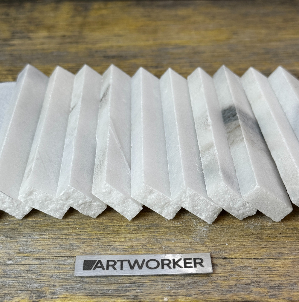 NS388-P белый натуральный пиленный камень 1кг для мозаики ArtWorker