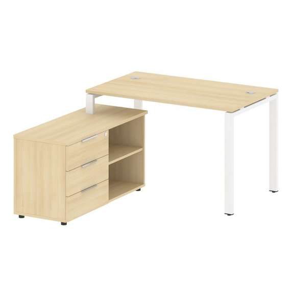 Метал Систем Рабочая станция с тумбой на П-образном м/к БП.РС-СТС-2.2 (L)