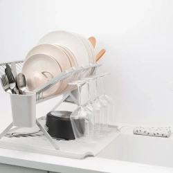 Brabantia Складная сушилка для посуды 51х42см светло-серая