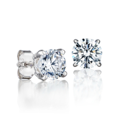 Серьги пусеты Embrasse White 8 мм