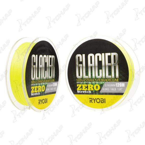 Шнур GLACLER ZERO-120M 1,0/d-0.165mm yellow Ryobi