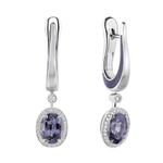 Серьги с Шпинелью и Бриллиантами, Эмаль, E0143-02/2