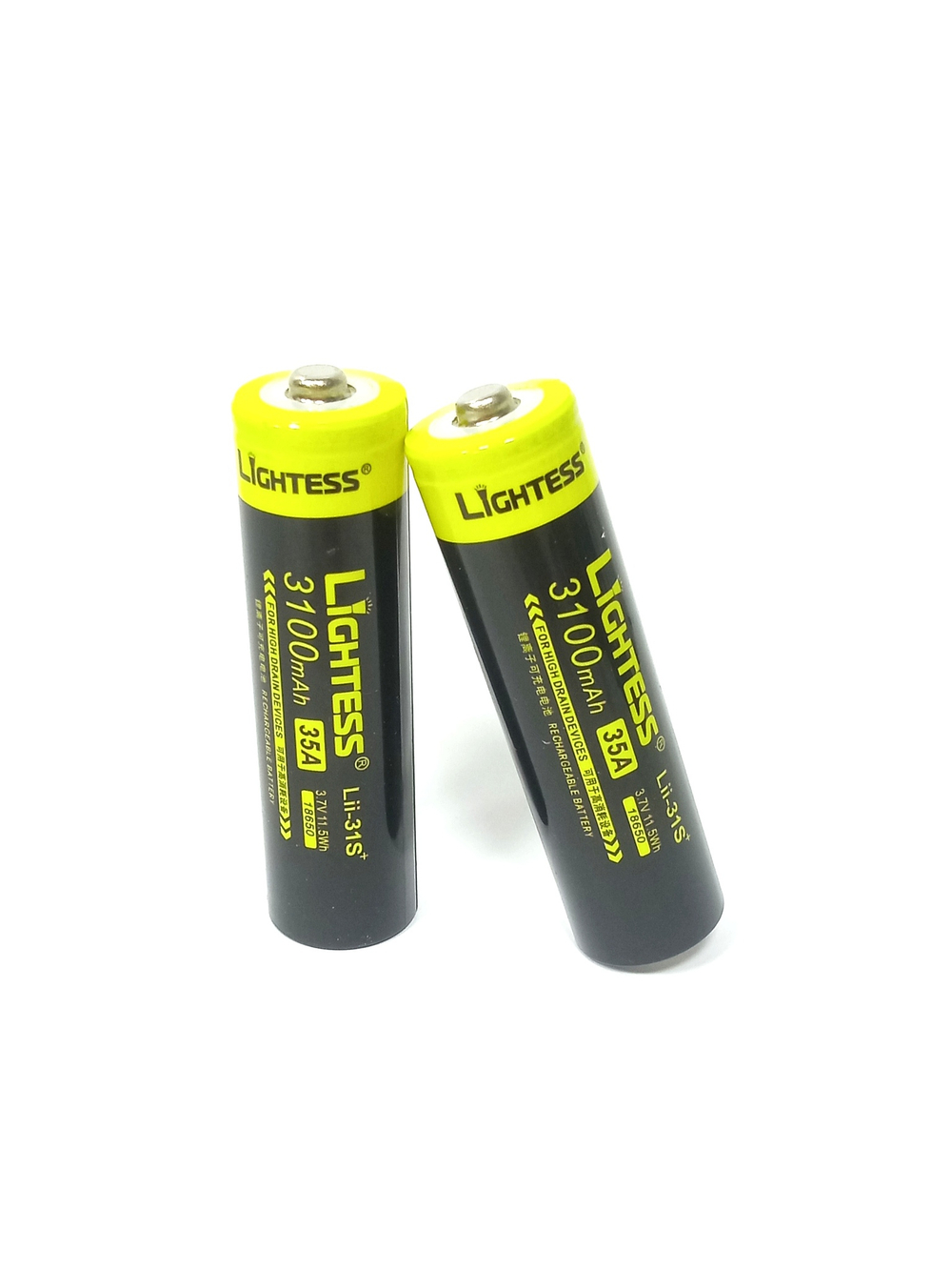 Аккумулятор 18650 -3100mAh/35A с выступом (2шт/уп) lightess Lii-31S